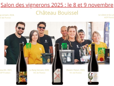Troisième vigneron du salon 2025 ! Troisième vigneron du salon 2025 !
